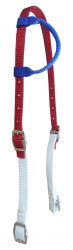 Showman Red, White, and Blue Nylon One Ear Headstall